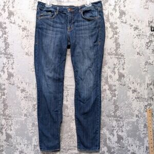 Peoples Liberation Womens Skinny Jeans Blue Medium Wash Mid Rise Denim 33x30